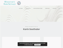 Tablet Screenshot of karin-seethaler-wendepunkte.com